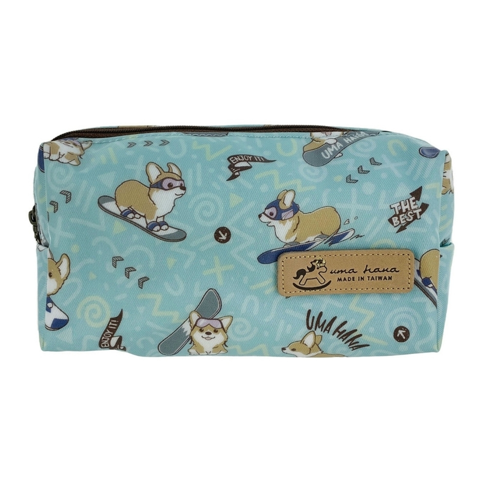 Waterproof Corgi Rectangle Makeup Cosmetic Bag